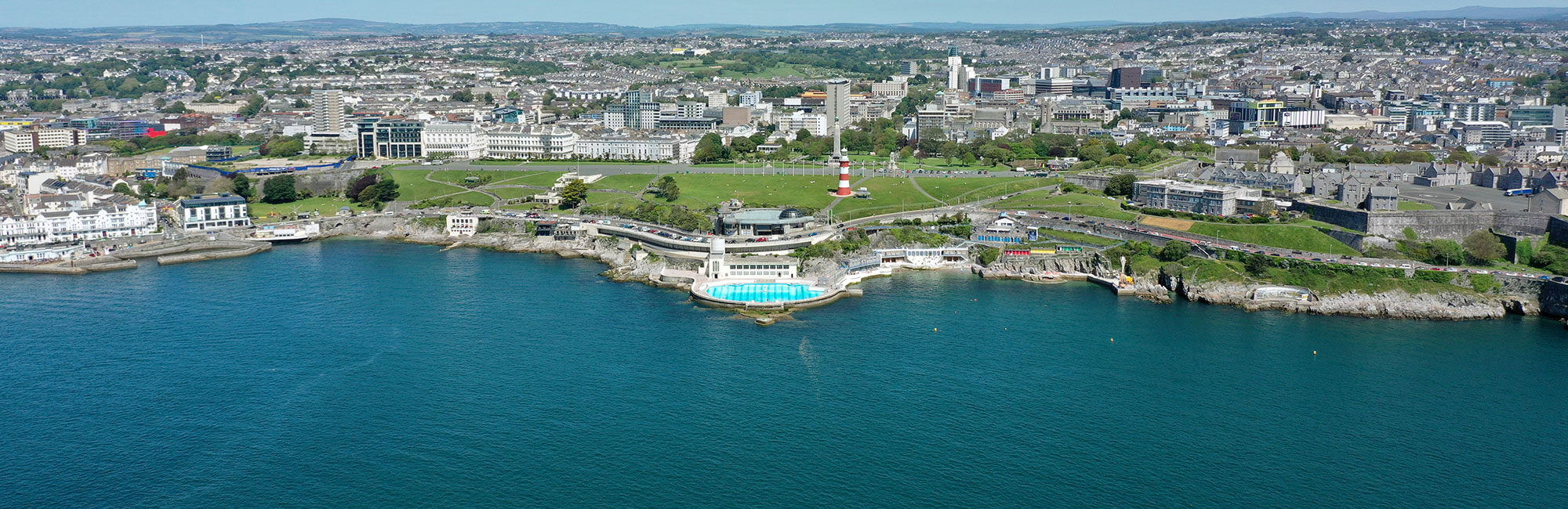 Plymouth Sound from above